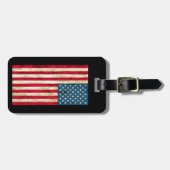 Personalisierte US-Flagge - amerikanisches Flag -  Gepäckanhänger (Vorderseite horizontal)