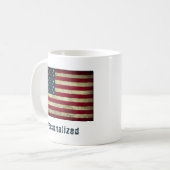 Personalisierte US-Flagge Kaffeemaschine Tasse (Vorderseite Links)