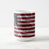 Personalisierte US-Flagge Red White Stripes Starry Kaffeetasse (Mittel)
