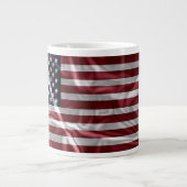 Personalisierte US-Flagge Rot, Weiße Streifen Ster Jumbo-Tasse (Vorderseite)