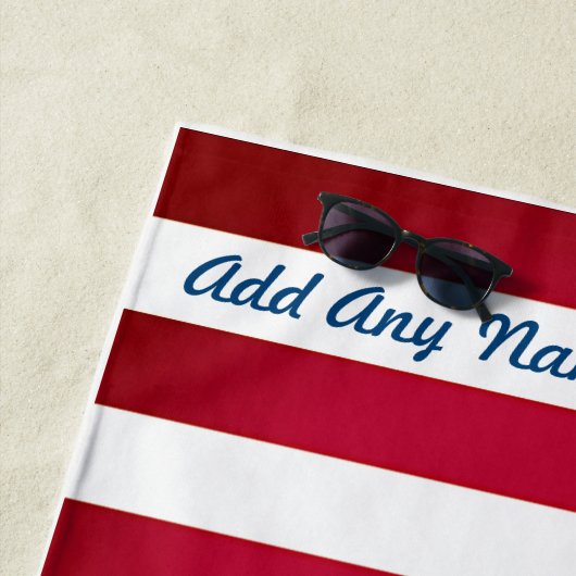 Personalisierte US-Flagge Strandtuch (Beispiel)