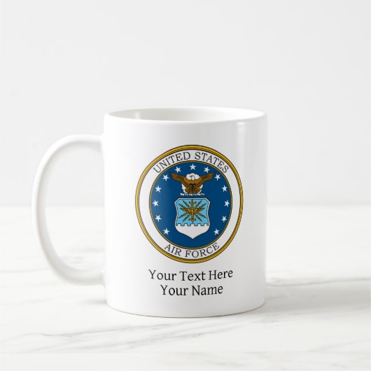 Personalisierte US-Luftwaffe Kaffeetasse (Links)