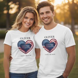 Personalisierte USA 250-Jahr-Jubiläums-Familientre T-Shirt
