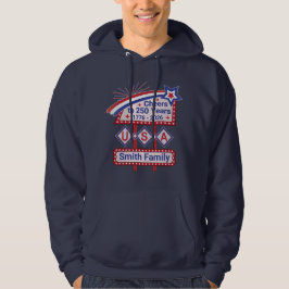 Personalisierte USA 250–Patriotische Retro-Markise Hoodie