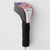 Personalisierte USA Flag Eagle Golf Head Treiberab Headcover (angewinkelt)