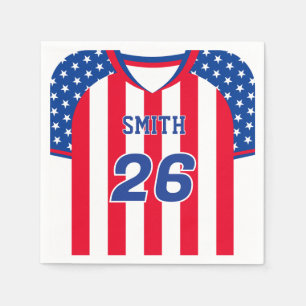Personalisierte USA-Fußballtrikot-Servietten Ben Serviette