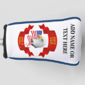 Personalisierte USA Golf Putter Cover Golf Headcover (Vorderseite)