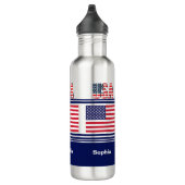 Personalisierte USA-Patriotikflagge Edelstahlflasche (Rechts)