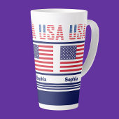 Personalisierte USA-Patriotikflagge Milchtasse