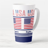 Personalisierte USA-Patriotikflagge Milchtasse (Rechte Ecke)