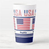 Personalisierte USA-Patriotikflagge Milchtasse (Vorderseite)
