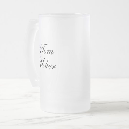 Personalisierte Usher-Tasse Mattglas Bierglas (Vorderseite Links)
