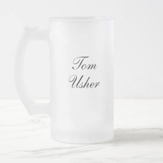 Personalisierte Usher-Tasse Mattglas Bierglas (Links)