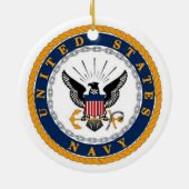 Personalisierte USS Carl Vinson CVN 70 Keramik Ornament (Hinten)