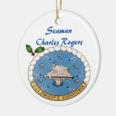 Personalisierte USS Dwight D. Eisenhower CVN 69 Keramik Ornament (Links)