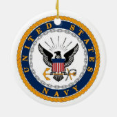 Personalisierte USS Dwight D. Eisenhower CVN 69 Keramik Ornament (Hinten)