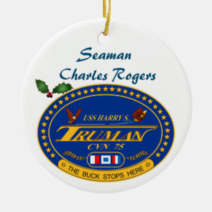 Personalisierte USS Harry S Truman CVN 75 Keramik Ornament