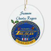 Personalisierte USS Harry S Truman CVN 75 Keramik Ornament (Links)