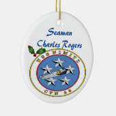 Personalisierte USS Nimitz CVN 68 Keramik Ornament (Rechts)