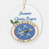 Personalisierte USS Nimitz CVN 68 Keramik Ornament (Links)