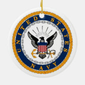 Personalisierte USS Nimitz CVN 68 Keramik Ornament (Hinten)