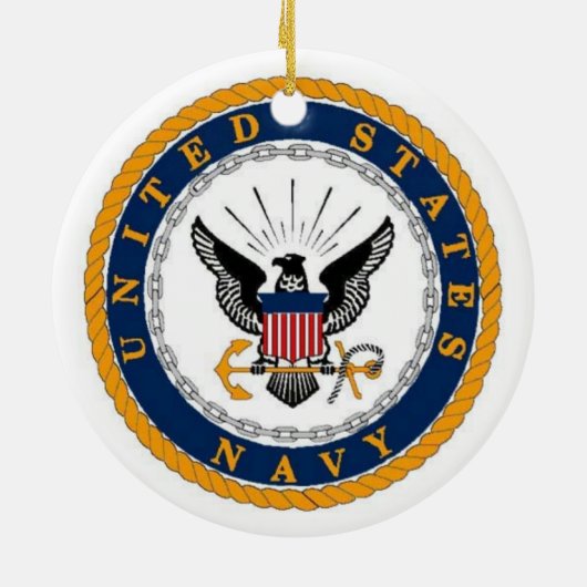 Personalisierte USS Nimitz CVN 68 Keramik Ornament (Hinten)