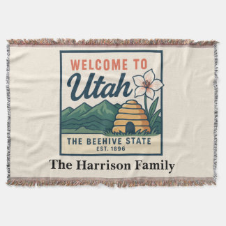 Personalisierte Utah-Wurfdecke Decke