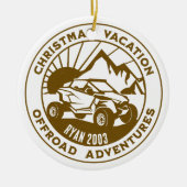Personalisierte UTV Offroad Weihnachtsfeiertag bra Keramik Ornament (Vorne)