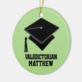 Personalisierte Valedictorian-Verzierung Keramikornament (Links)