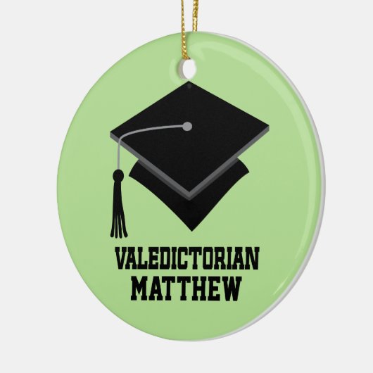 Personalisierte Valedictorian-Verzierung Keramikornament (Links)