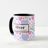 Personalisierte Valentine-Liebe wird zusammengefüh Tasse (Vorderseite Links)