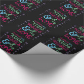 Personalisierte Valentine Moderne Funky TEXT 2 Geschenkpapier (Ecke)