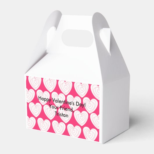 Personalisierte Valentine Rosa Herz Leckerei Box Geschenkschachtel (Vorderseite)