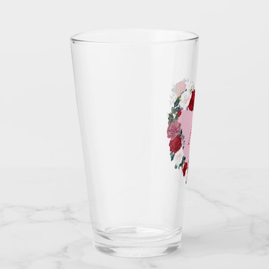 Personalisierte Valentine-Rose Glas (Rechts)