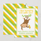 Personalisierte Valentinenkarte des gestreiften Af Postkarte (Vorne/Hinten)