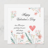 Personalisierte Valentinenkarte Save The Date (Vorne/Hinten)