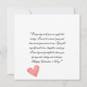 Personalisierte Valentinenkarte Save The Date (Rückseite)