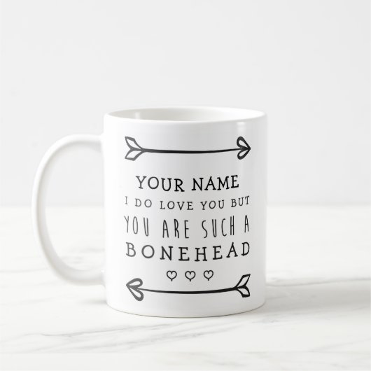 Personalisierte Valentines-lustige Tasse - (Links)