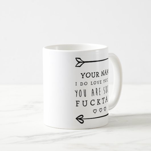 Personalisierte Valentines-lustige Tasse - (VorderseiteRechts)
