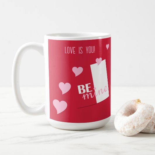 Personalisierte Valentinische Liebe ist du, bleib Kaffeetasse (Mit Donut)