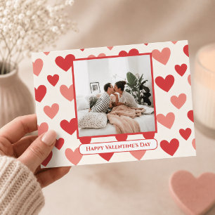 Personalisierte Valentins Foto Herz Postkarte