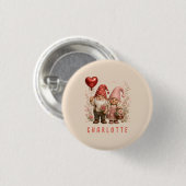 Personalisierte Valentins-Gnome Custom Button (Vorne & Hinten)