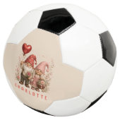 Personalisierte Valentins-Gnome Custom Fußball (Dreiviertel)