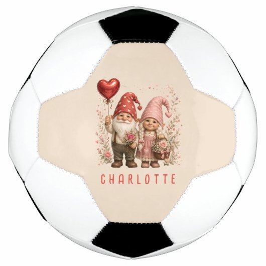 Personalisierte Valentins-Gnome Custom Fußball (Vorderseite)