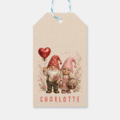 Personalisierte Valentins-Gnome Custom Geschenkanhänger (Rückseite)