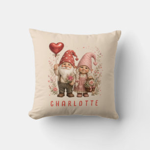 Personalisierte Valentins-Gnome Custom Kissen
