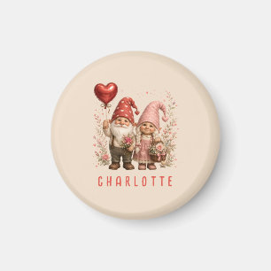 Personalisierte Valentins-Gnome Custom Magnet