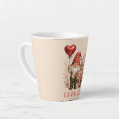 Personalisierte Valentins-Gnome Custom Milchtasse (Linke Ecke)