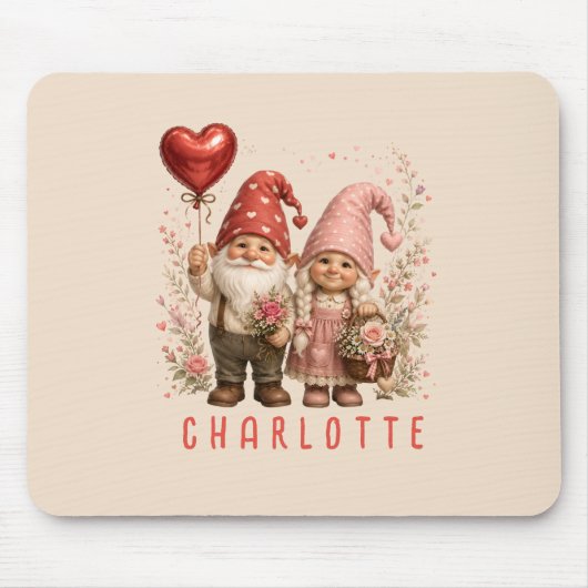 Personalisierte Valentins-Gnome Custom Mousepad (Vorne)
