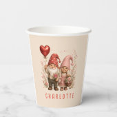 Personalisierte Valentins-Gnome Custom Pappbecher (Rückseite)